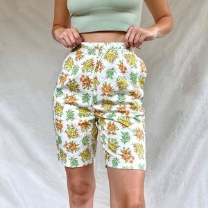 Vintage 1950’s Style Floral High Waisted Shorts